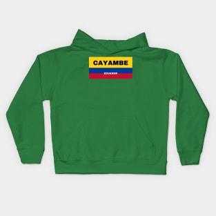 Cayambe City in Ecuadorian Flag Colors Kids Hoodie